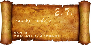 Ecsedy Teréz névjegykártya